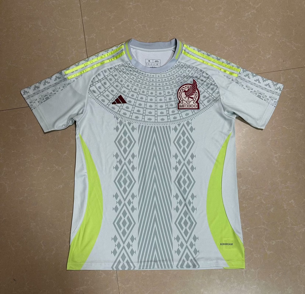 AAA Quality Mexico 2024 Away Light Grey Soccer Jersey